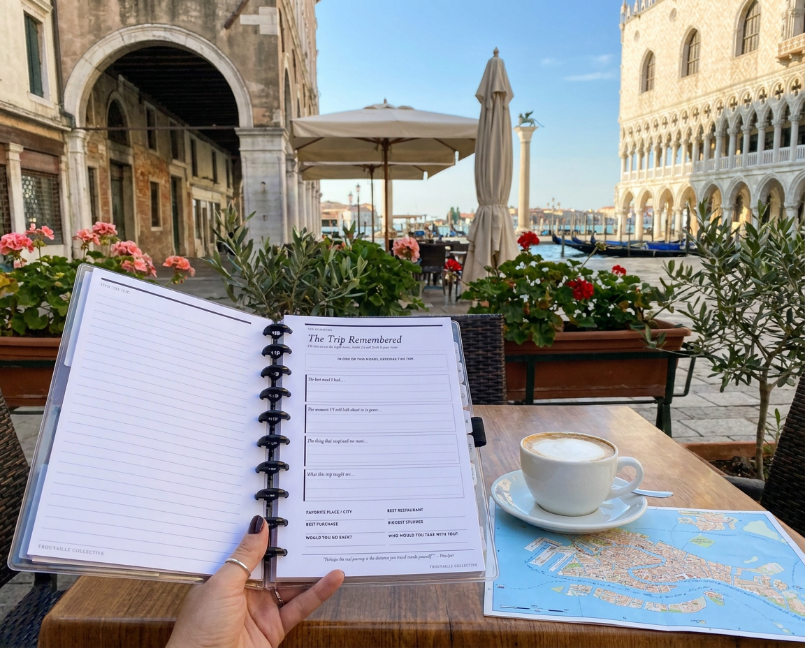 The Curated Trip discbound travel planner and journal by Trouvaille Collective