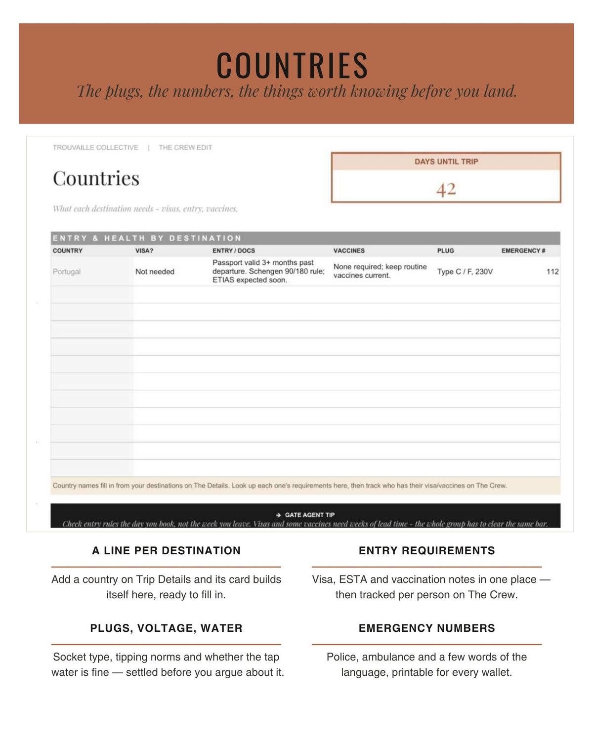 The Crew Edit country and documents info tab
