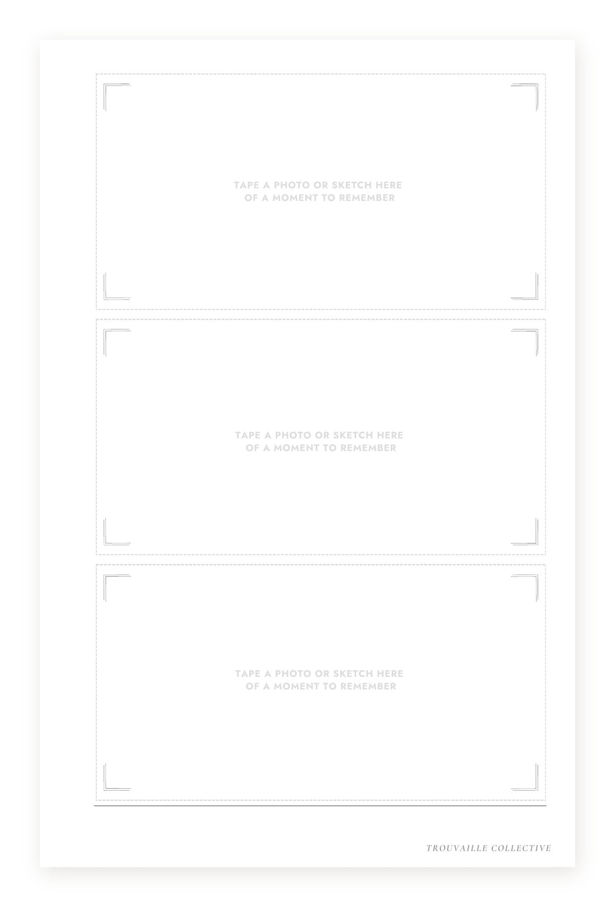 Journal Page half letter discbound planner inserts — Today's Story journal and photo pages (third page)