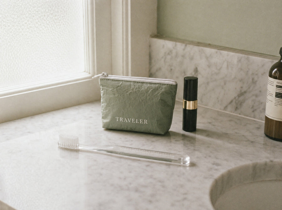 Sage Water-Resistant Accessory Bag — Mini