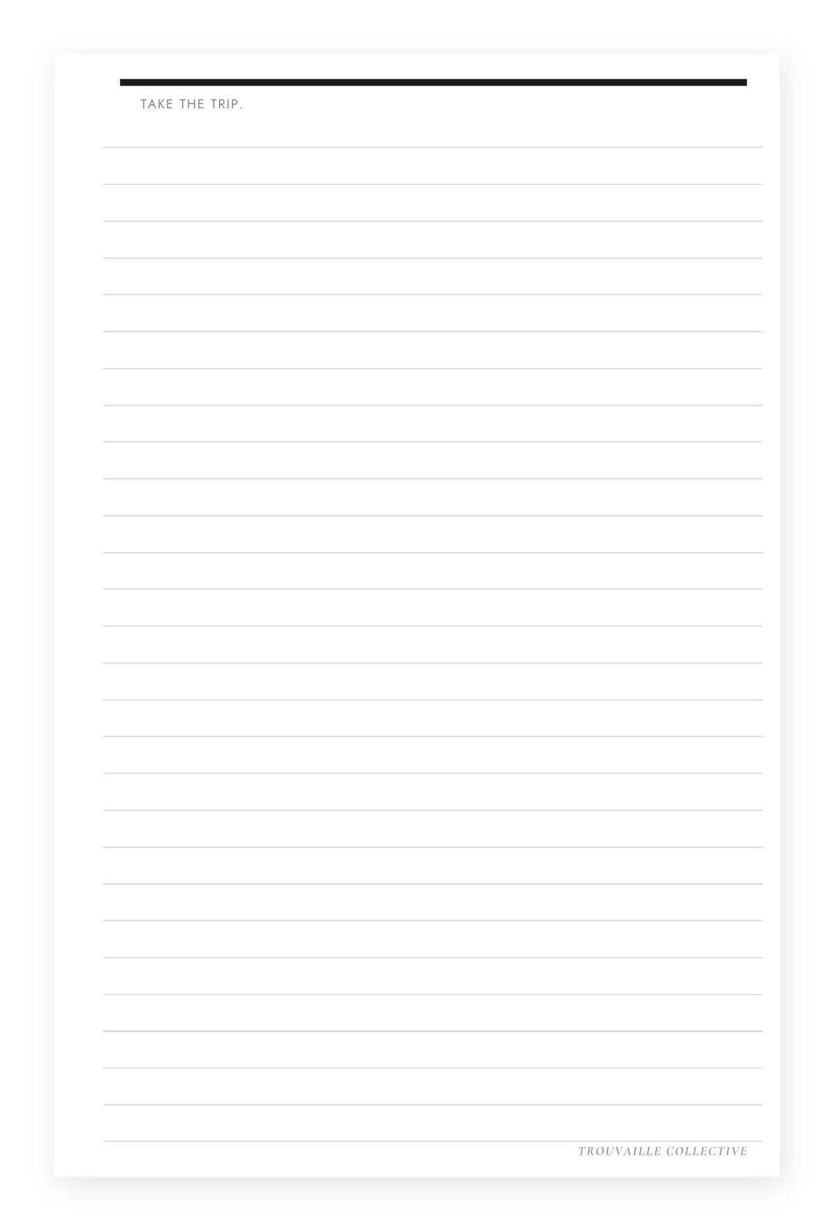 The List half letter discbound planner inserts — categorised list page (back)
