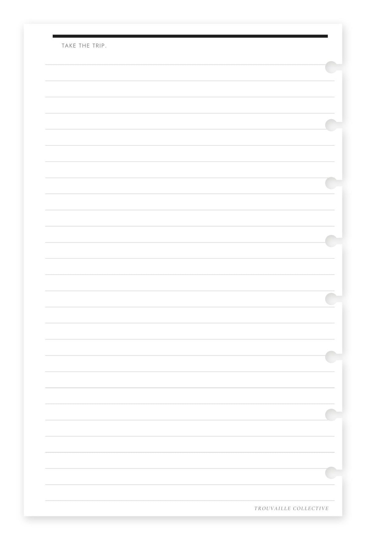 To Do half letter discbound planner inserts — priority to-do page (back)