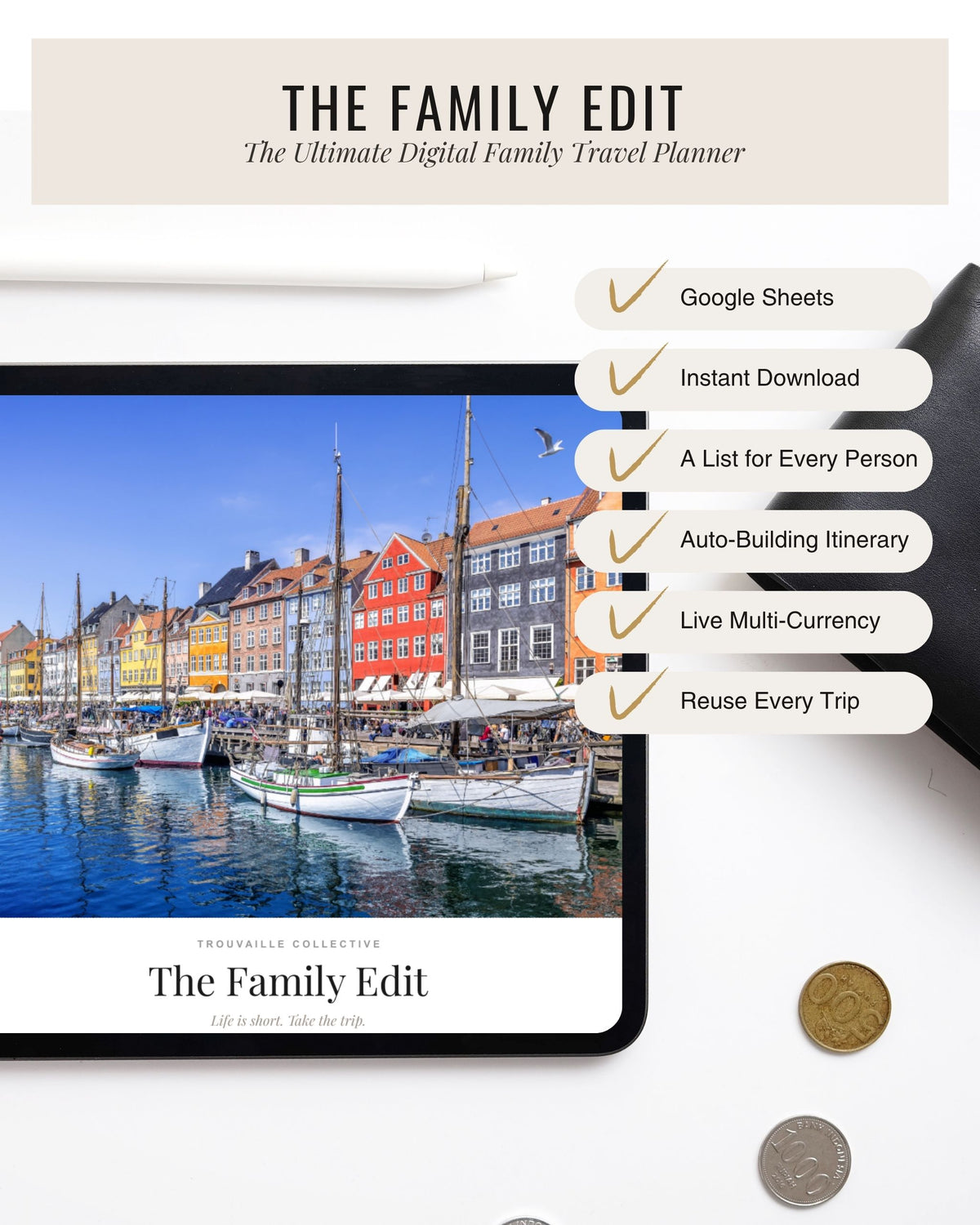 The Family Edit, a family travel planner template for Google Sheets