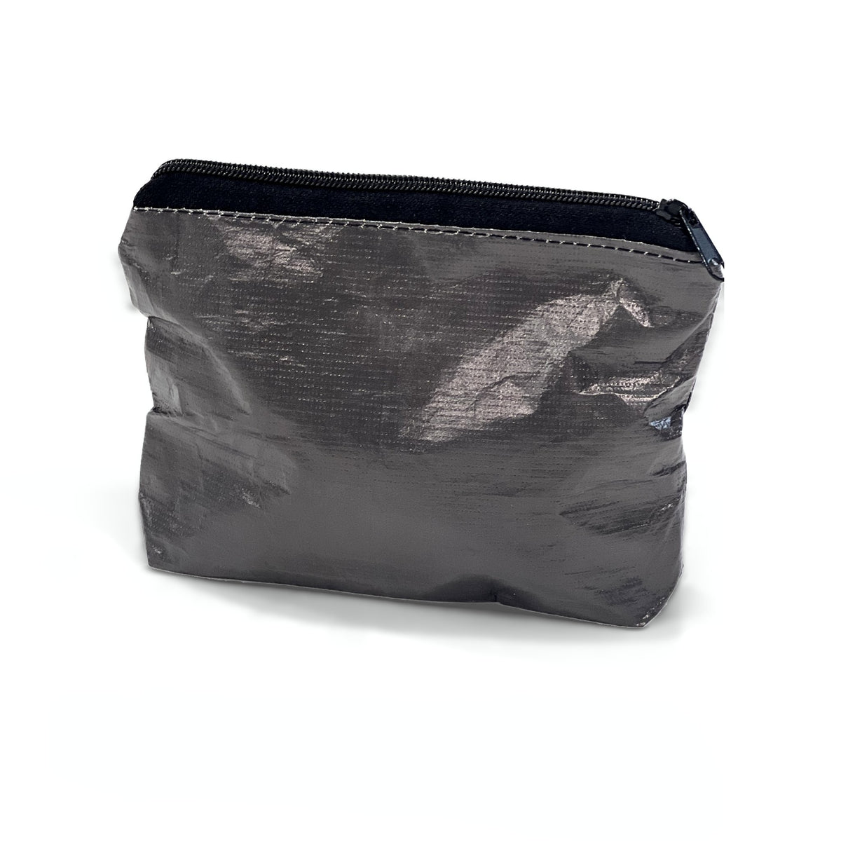 Back of the Ink charcoal Mini water-resistant zip pouch