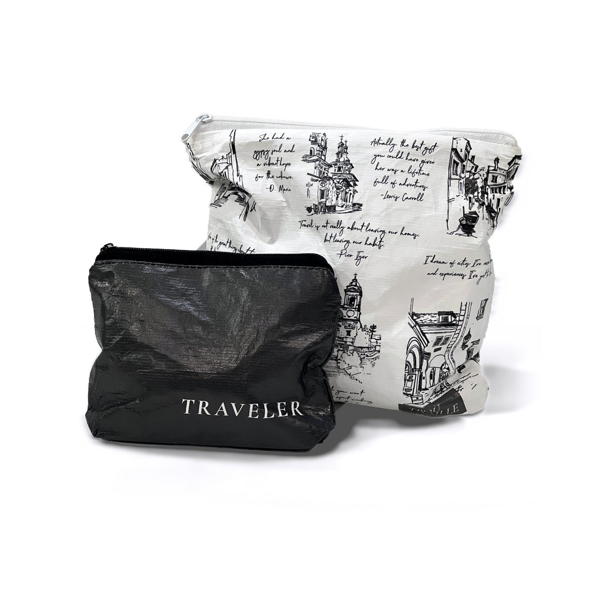 Ink Mini pouch in front of the Cities Small accessory bag
