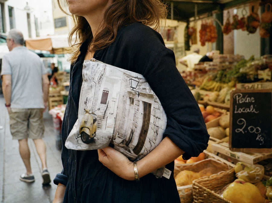 Italian Alley Water-Resistant Accessory Bag — Medium