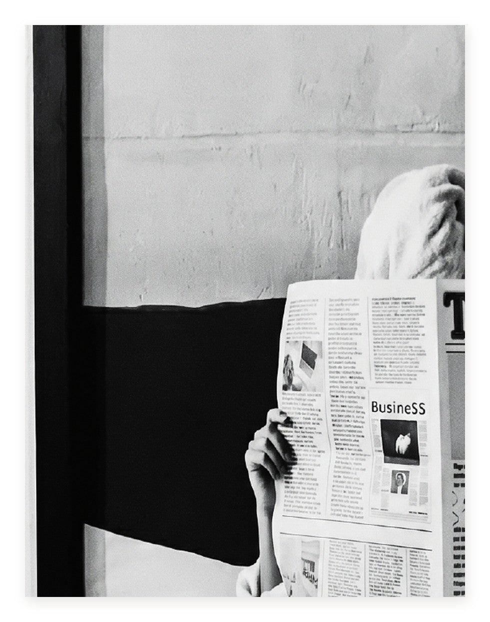 Close-up detail of the Newspaper cardstock planner dashboard artwork