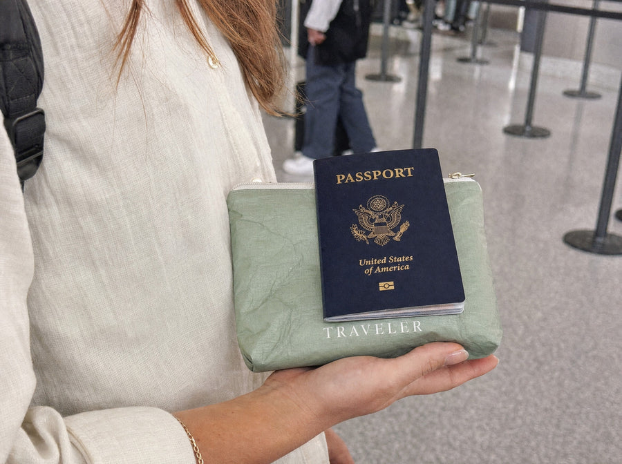 Sage Water-Resistant Accessory Bag — Mini