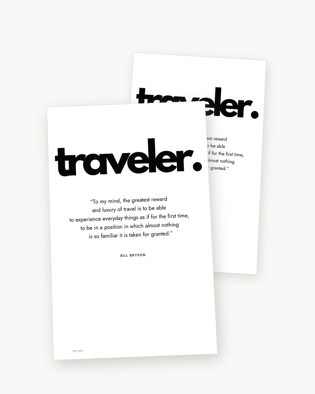 Two Traveler frosted planner dashboards angled to show the translucent stock